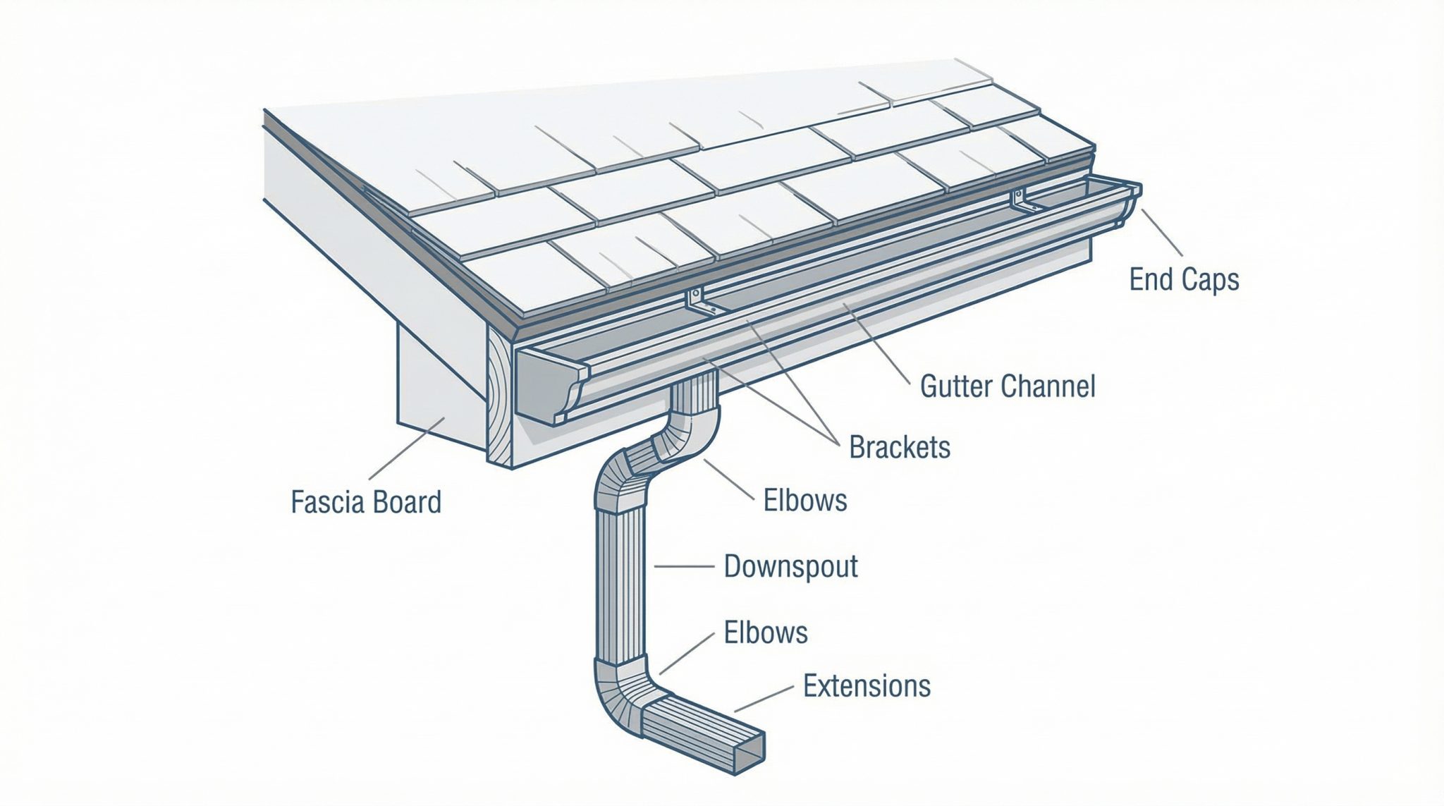 Gutter Channel Section What Is a Gutter System and How Does It Work? - Gutter Calculators